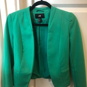 Green blazer in size 2. Like new condition